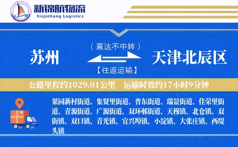 苏州到天津北辰区物流公司