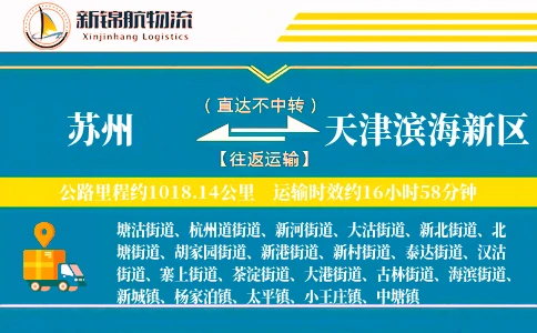 苏州到天津滨海新区物流公司