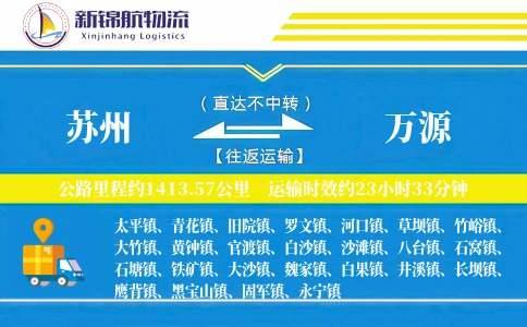 苏州到万源物流公司