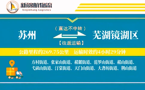 苏州到芜湖镜湖区物流公司