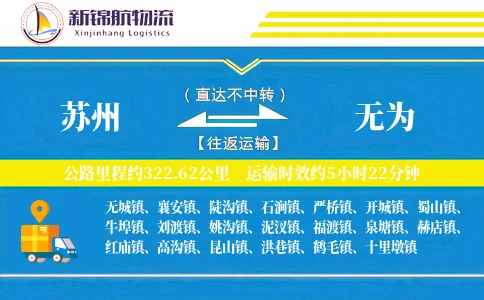 苏州到无为物流公司