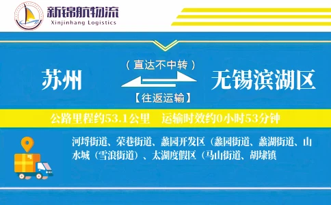 苏州到无锡滨湖区物流公司