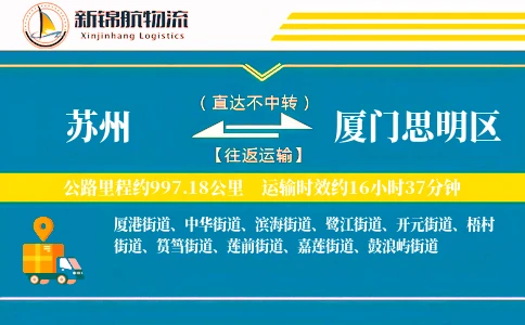 苏州到厦门思明区物流公司