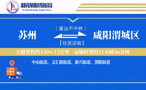 苏州到咸阳渭城区物流公司