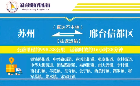 苏州到邢台信都区物流公司