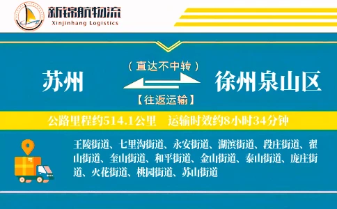 苏州到徐州泉山区物流公司