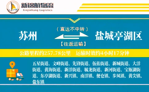 苏州到盐城亭湖区物流公司