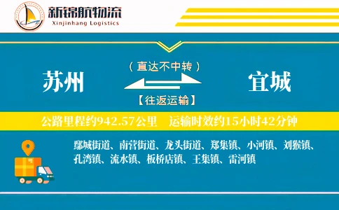 苏州到宜城物流公司