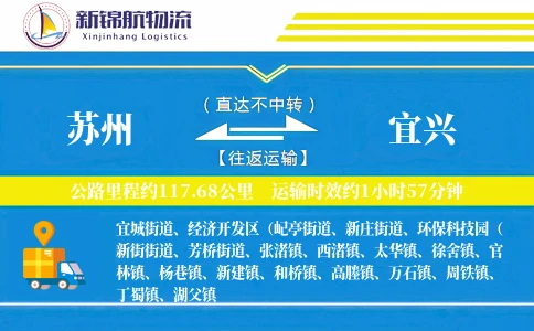 苏州到宜兴物流公司
