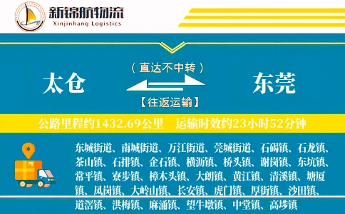 太仓到东莞物流公司