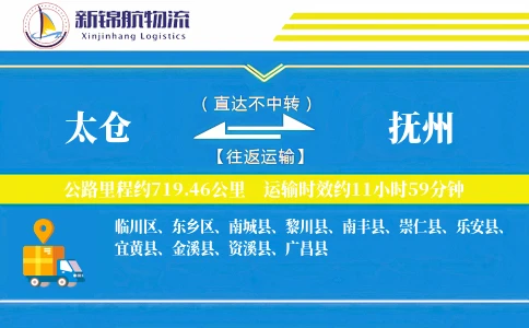 太仓到抚州物流公司