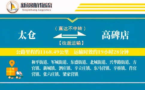 太仓到高碑店物流公司