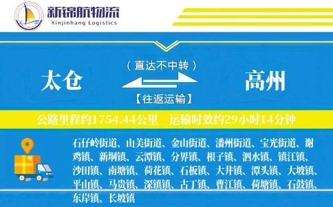 太仓到高州物流公司