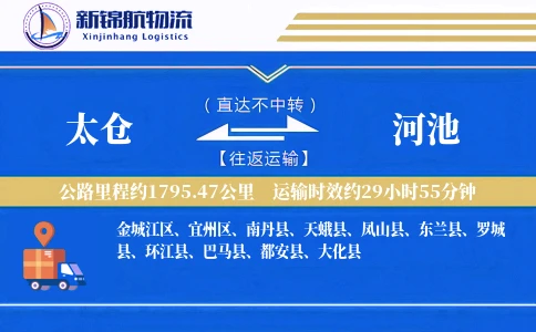 太仓到河池物流公司