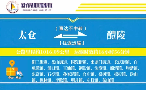 太仓到醴陵物流公司