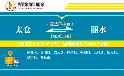 太仓到丽水物流公司