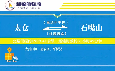 太仓到石嘴山物流公司