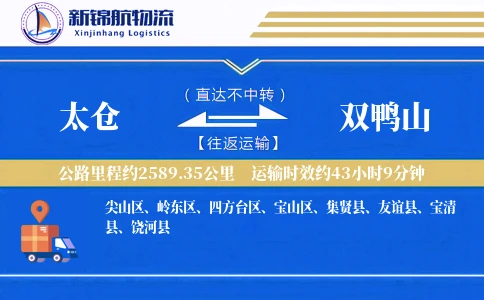 太仓到双鸭山物流公司