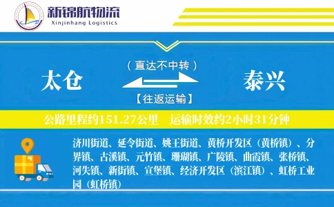 太仓到泰兴物流公司