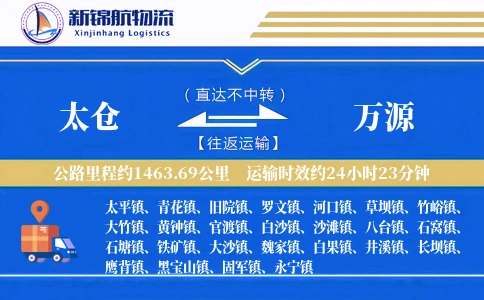 太仓到万源物流公司