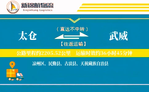 太仓到武威物流公司