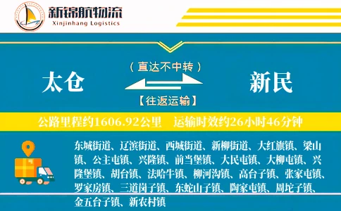 太仓到新民物流公司