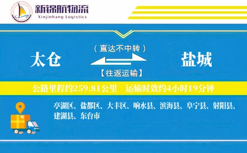 太仓到盐城物流公司