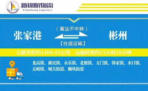 张家港到彬州物流公司