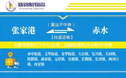 张家港到赤水物流公司