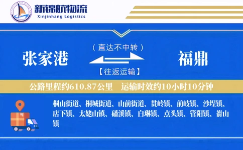 张家港到福鼎物流公司