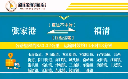 张家港到福清物流公司