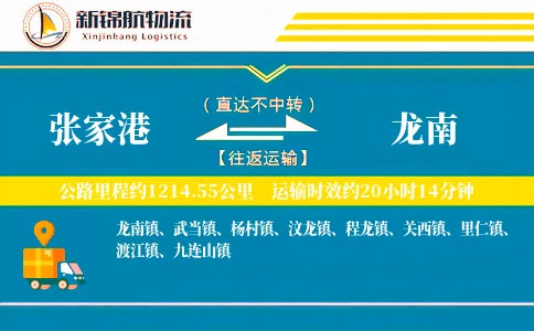张家港到龙南物流公司
