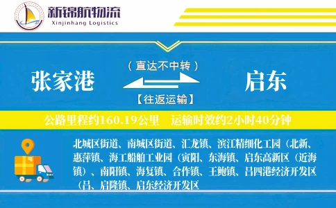 张家港到启东物流公司