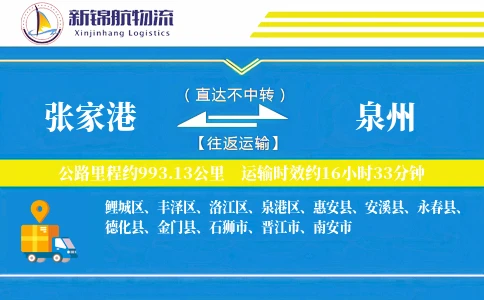张家港到泉州物流公司