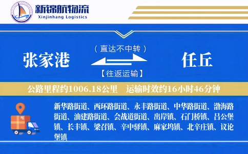 张家港到任丘物流公司