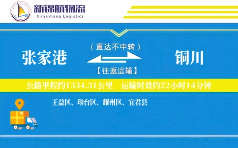 张家港到铜川物流公司
