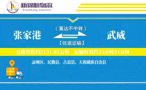 张家港到武威物流公司