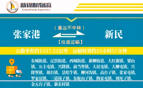 张家港到新民物流公司