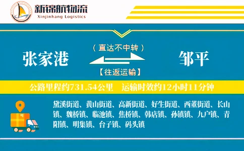 张家港到邹平物流公司